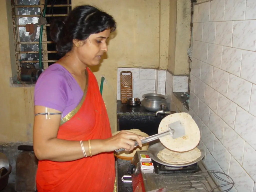 Roti maker for quick homemade rotis in an Indian home